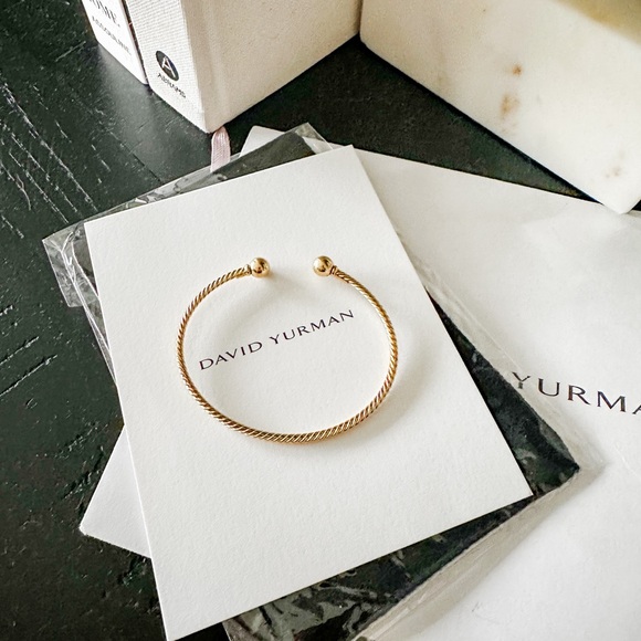 SOLD: David Yurman Gold Cable Bracelet - Picture 4 of 4